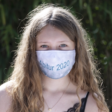 Gesichtsmaske "STERNE" hellblau
