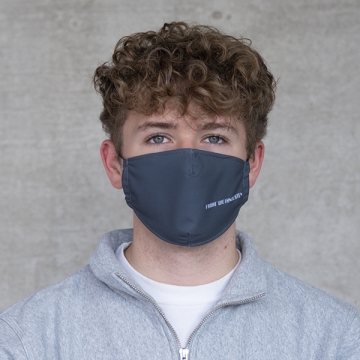 Gesichtsmaske "Frohe Weihnachten" grau