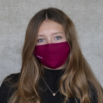 Gesichtsmaske "HoHoHo" rot